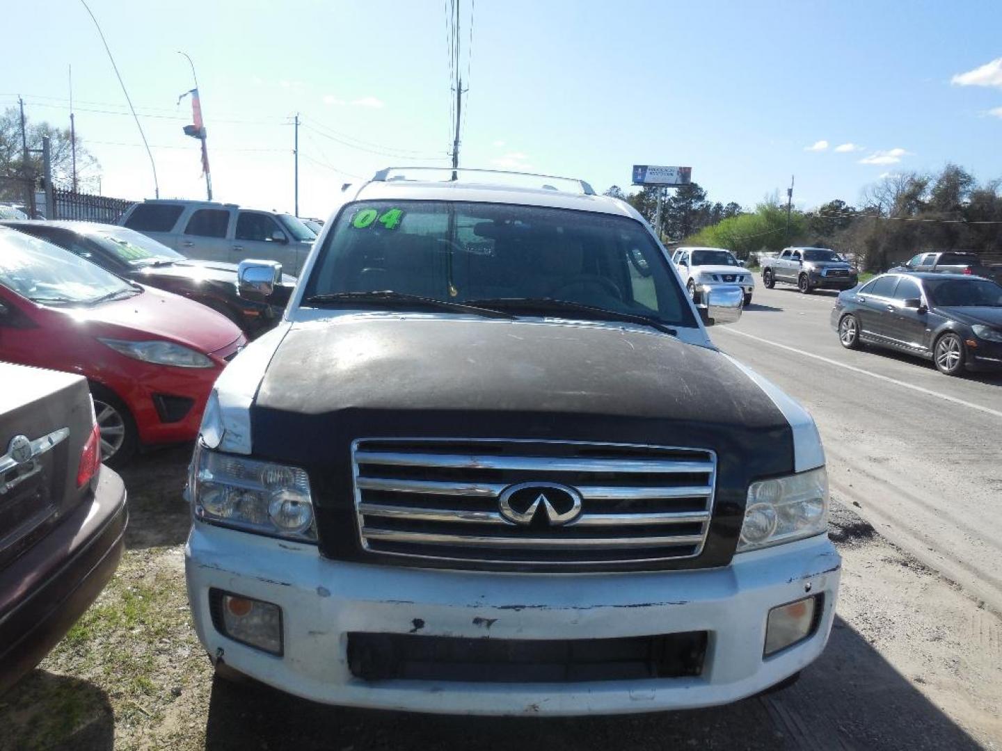 2004 WHITE INFINITI QX56 2WD (5N3AA08A64N) with an 5.6L V8 DOHC 32V engine, AUTOMATIC transmission, located at 2303 West Mt. Houston, Houston, 77038, (281) 507-3956, 29.771597, -95.339569 - Photo#1