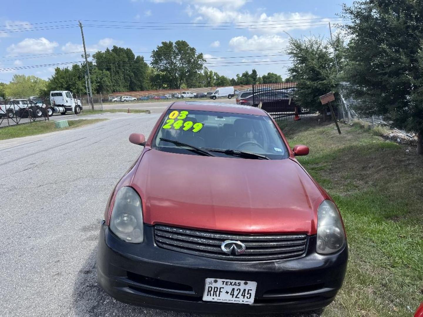 2003 RED INFINITI G35 Sport Sedan (JNKCV51E23M) with an 3.5L V6 DOHC 24V engine, AUTOMATIC transmission, located at 2303 West Mt. Houston, Houston, 77038, (281) 507-3956, 29.771597, -95.339569 - Photo#0