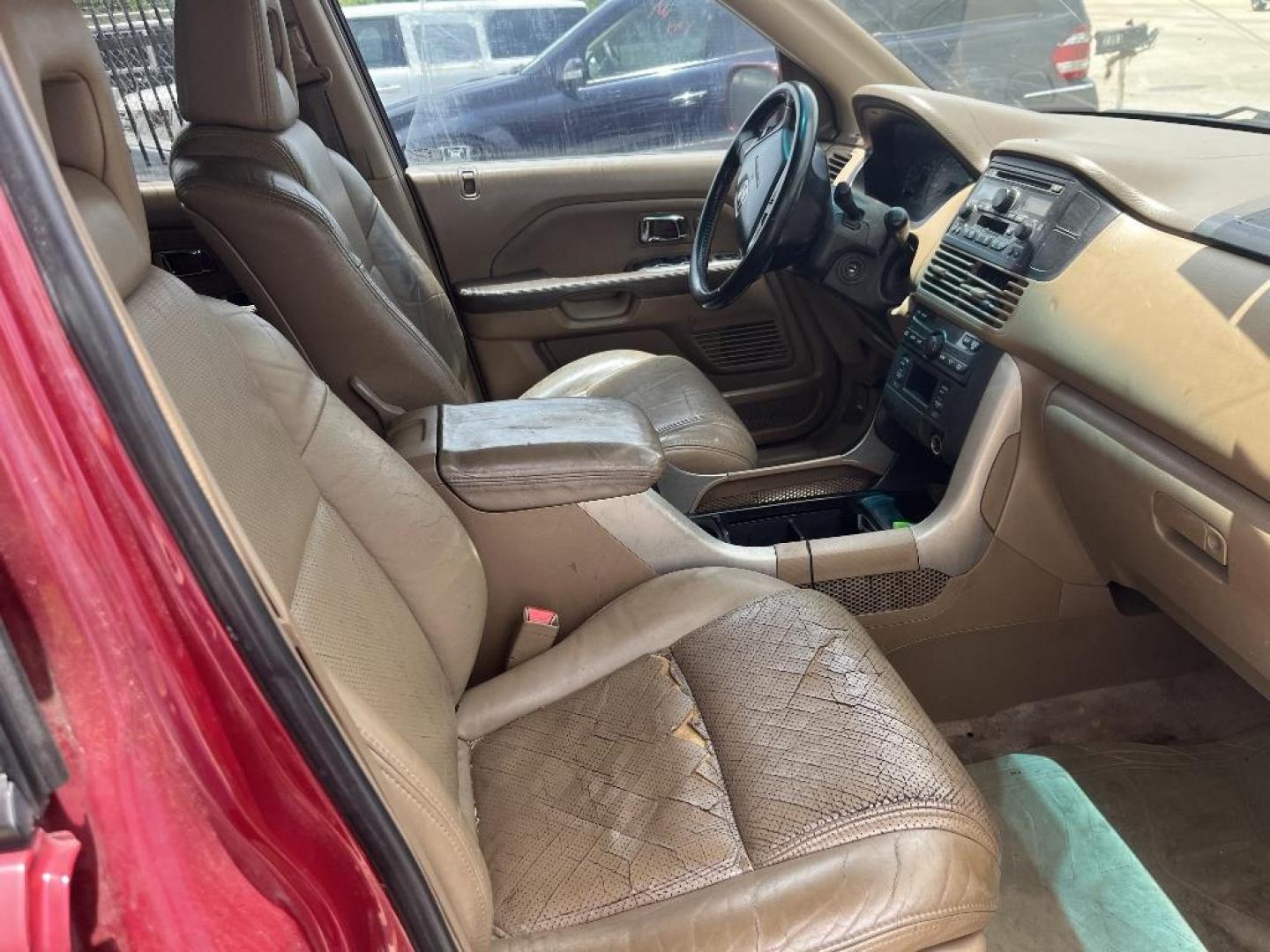 2004 RED HONDA PILOT EX w/ Leather (2HKYF18584H) with an 3.5L V6 SOHC 24V engine, AUTOMATIC transmission, located at 2303 West Mt. Houston, Houston, 77038, (281) 507-3956, 29.771597, -95.339569 - Photo#2