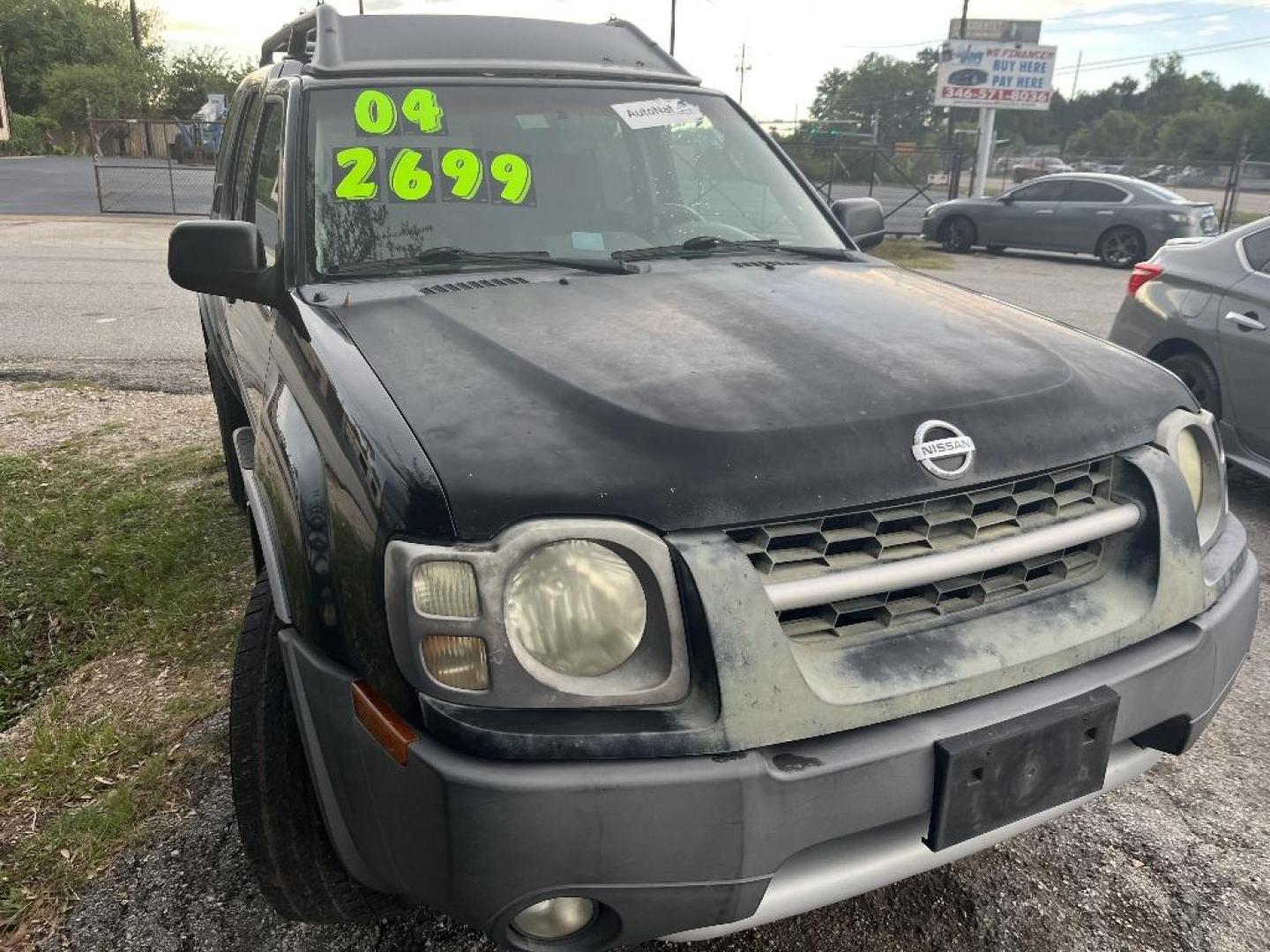 2004 BLACK NISSAN XTERRA XE 2WD (5N1ED28T44C) with an 3.3L V6 SOHC 12V engine, AUTOMATIC transmission, located at 2303 West Mt. Houston, Houston, Texas, 77038, (281) 507-3956, 29.771597, -95.339569 - Photo#1