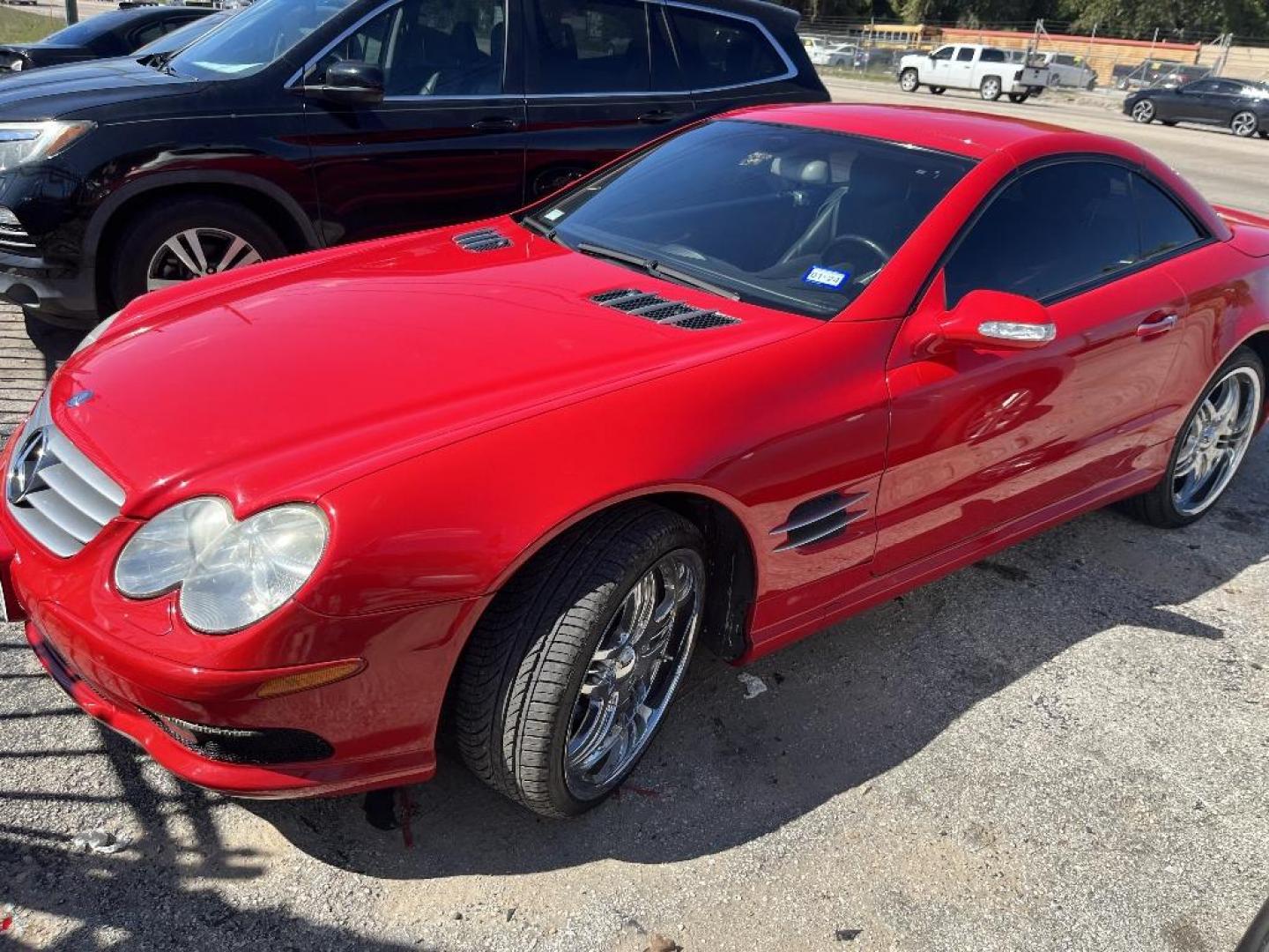 2003 RED MERCEDES-BENZ SL-CLASS SL500 (WDBSK75F03F) with an 5.0L V8 DOHC 32V engine, AUTOMATIC transmission, located at 2303 West Mt. Houston, Houston, 77038, (281) 507-3956, 29.771597, -95.339569 - Photo#0