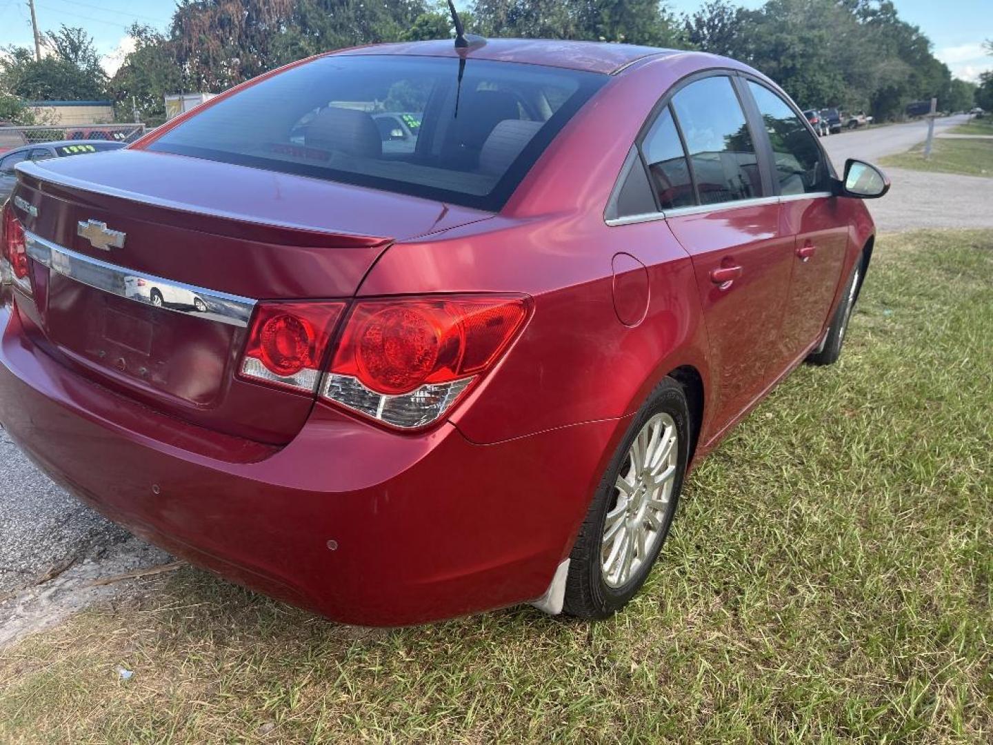 2012 RED CHEVROLET CRUZE Eco (1G1PJ5SC8C7) with an 1.4L L4 DOHC 16V TURBO engine, AUTOMATIC transmission, located at 2303 West Mt. Houston, Houston, Texas, 77038, (281) 507-3956, 29.771597, -95.339569 - Photo#1