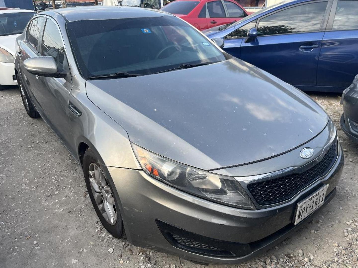 2013 GRAY KIA OPTIMA LX MT (5XXGM4A78DG) with an 2.4L L4 DOHC 16V engine, AUTOMATIC transmission, located at 2303 West Mt. Houston, Houston, Texas, 77038, (281) 507-3956, 29.771597, -95.339569 - Photo#0