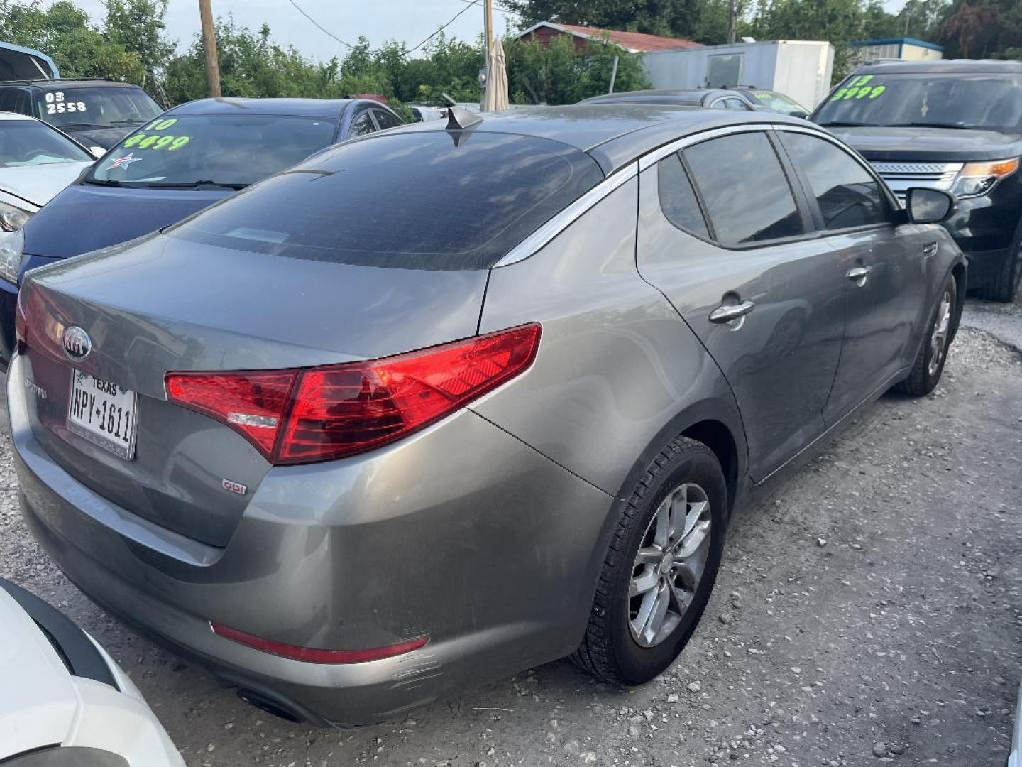 2013 GRAY KIA OPTIMA LX MT (5XXGM4A78DG) with an 2.4L L4 DOHC 16V engine, AUTOMATIC transmission, located at 2303 West Mt. Houston, Houston, Texas, 77038, (281) 507-3956, 29.771597, -95.339569 - Photo#1