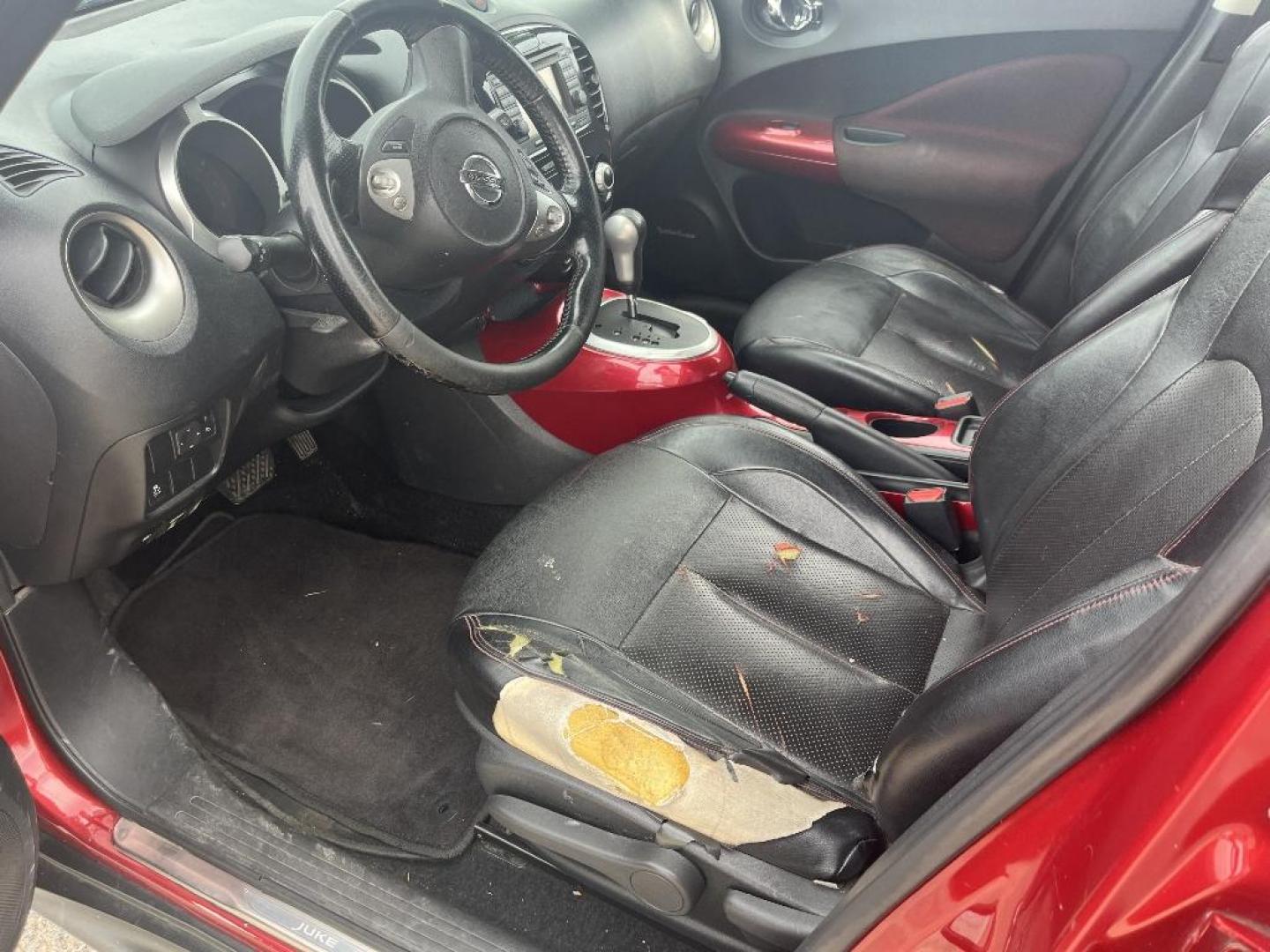 2013 RED NISSAN JUKE S FWD (JN8AF5MR3DT) with an 1.6L L4 DOHC 16V TURBO engine, AUTOMATIC transmission, located at 2303 West Mt. Houston, Houston, Texas, 77038, (281) 507-3956, 29.771597, -95.339569 - Photo#1