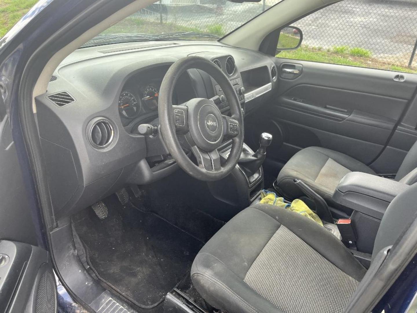 2014 BLUE JEEP COMPASS Sport FWD (1C4NJCBB2ED) with an 2.4L L4 DOHC 16V engine, MANUAL transmission, located at 2303 West Mt. Houston, Houston, Texas, 77038, (281) 507-3956, 29.771597, -95.339569 - Photo#2