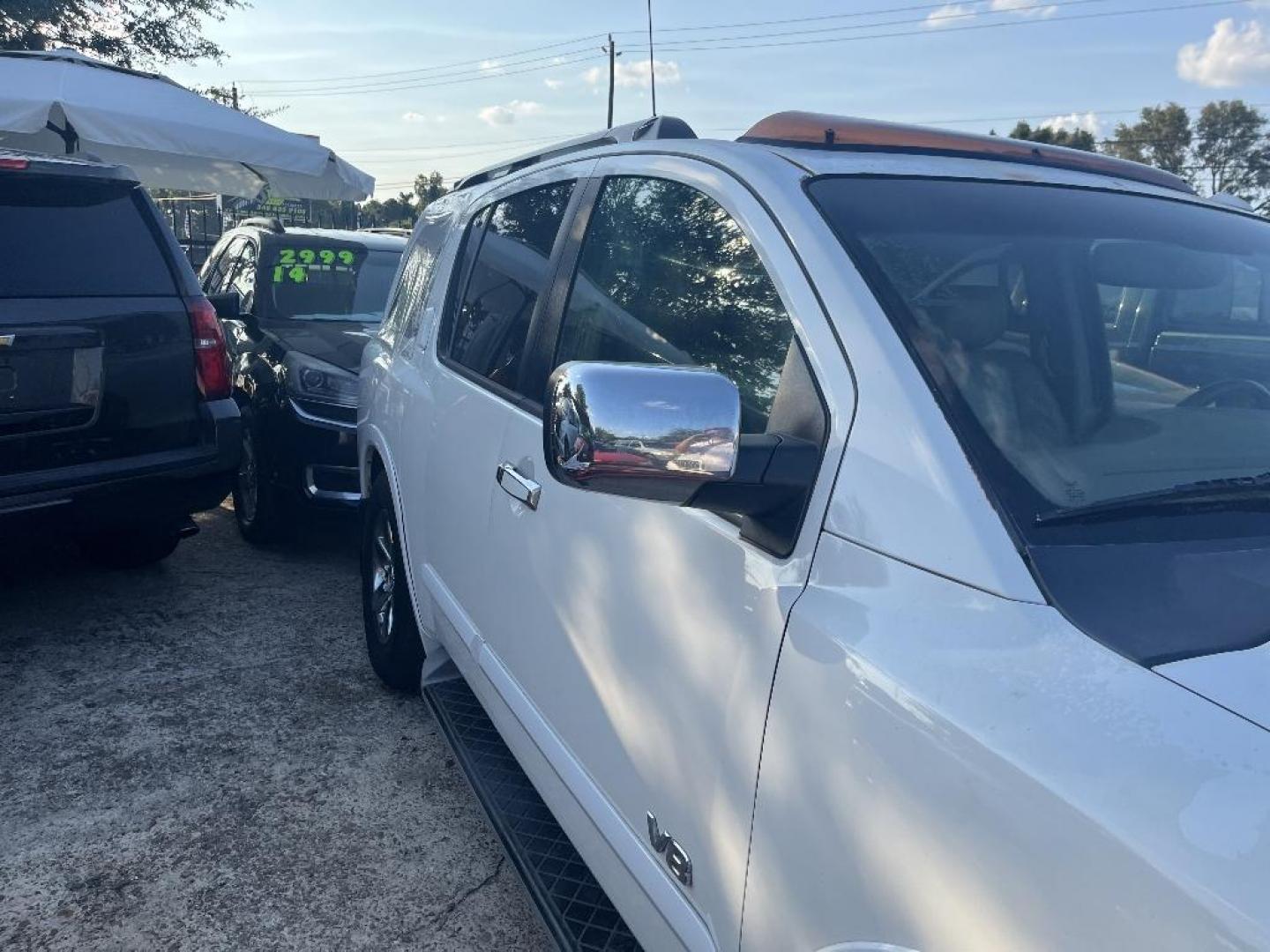 2008 WHITE NISSAN ARMADA SE 2WD (5N1BA08D08N) with an 5.6L V8 DOHC 32V FFV engine, AUTOMATIC transmission, located at 2303 West Mt. Houston, Houston, Texas, 77038, (281) 507-3956, 29.771597, -95.339569 - Photo#2