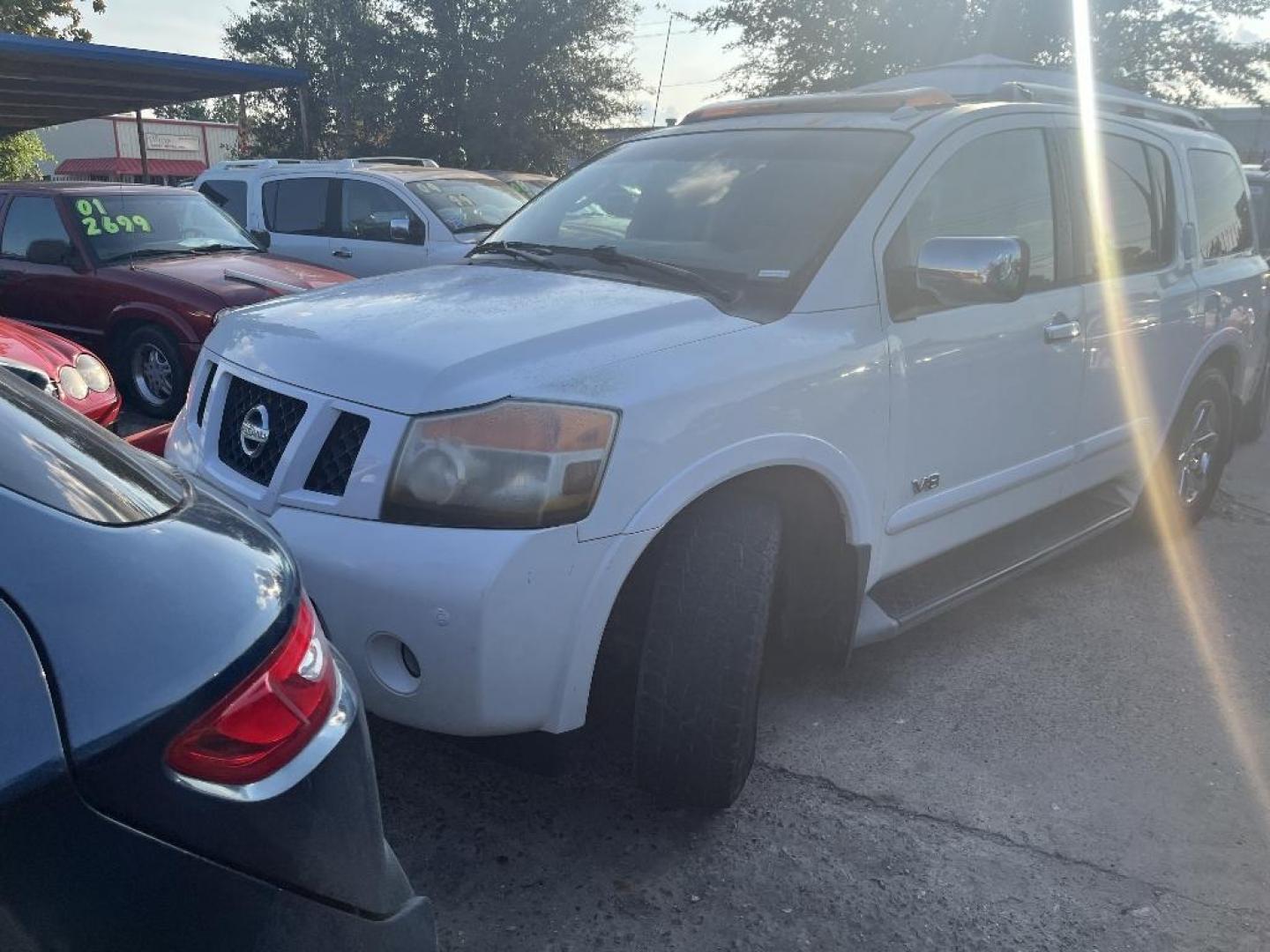 2008 WHITE NISSAN ARMADA SE 2WD (5N1BA08D08N) with an 5.6L V8 DOHC 32V FFV engine, AUTOMATIC transmission, located at 2303 West Mt. Houston, Houston, Texas, 77038, (281) 507-3956, 29.771597, -95.339569 - Photo#6