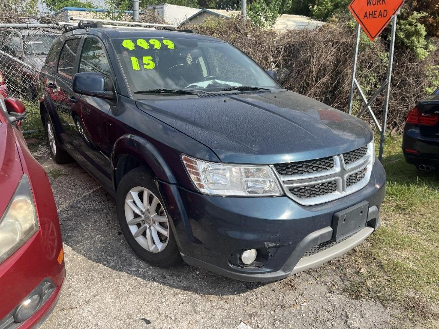 2015 GREEN DODGE JOURNEY SXT (3C4PDCBB9FT) with an 2.4L L6 DOHC 16V engine, AUTOMATIC transmission, located at 2303 West Mt. Houston, Houston, Texas, 77038, (281) 507-3956, 29.771597, -95.339569 - Photo#1