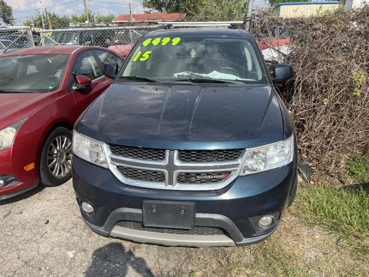 2015 GREEN DODGE JOURNEY SXT (3C4PDCBB9FT) with an 2.4L L6 DOHC 16V engine, AUTOMATIC transmission, located at 2303 West Mt. Houston, Houston, Texas, 77038, (281) 507-3956, 29.771597, -95.339569 - Photo#2