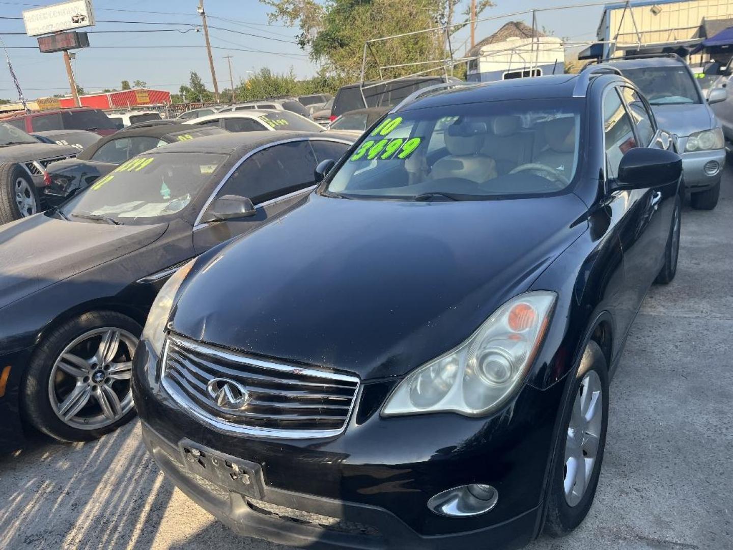 2010 BLACK INFINITI EX EX35 (JN1AJ0HPXAM) with an 3.5L V6 DOHC 24V engine, AUTOMATIC transmission, located at 2303 West Mt. Houston, Houston, Texas, 77038, (281) 507-3956, 29.771597, -95.339569 - Photo#0