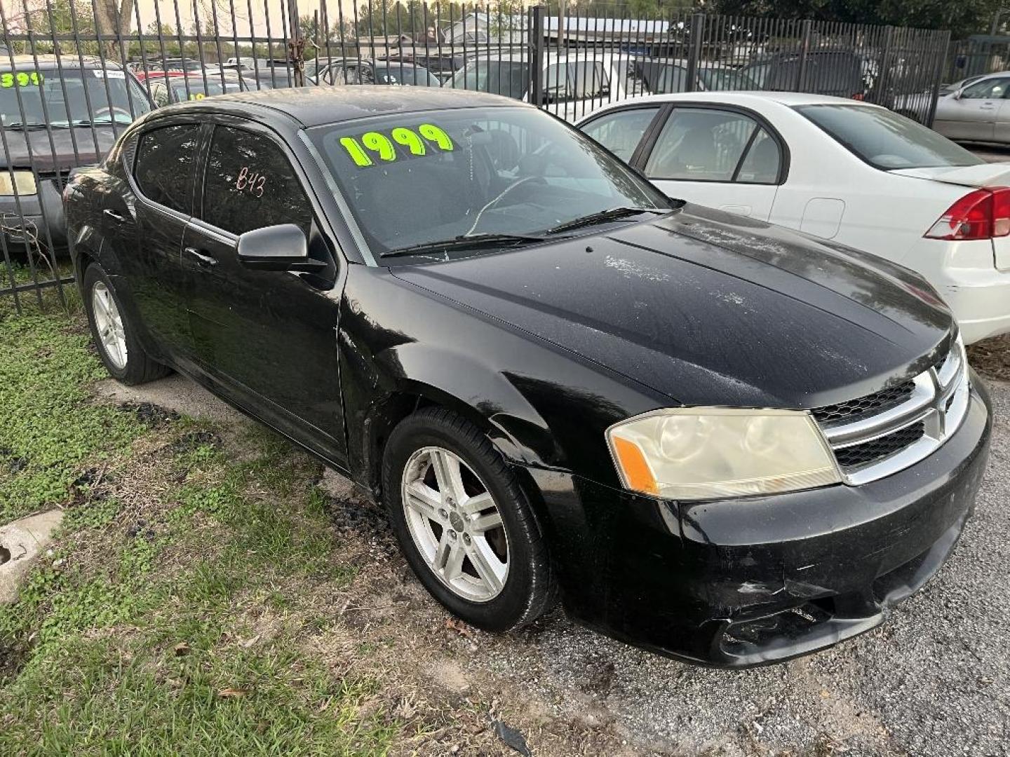 2012 BLACK DODGE AVENGER SXT (1C3CDZCB2CN) with an 2.4L L4 DOHC 16V engine, AUTOMATIC transmission, located at 2303 West Mt. Houston, Houston, 77038, (281) 507-3956, 29.771597, -95.339569 - Photo#0