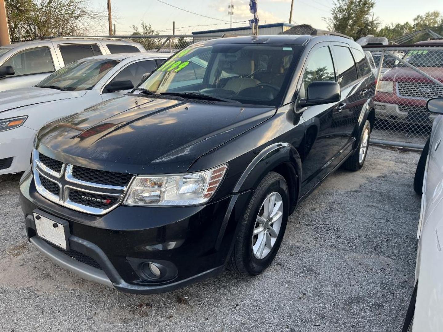 2014 GREEN DODGE JOURNEY SXT (3C4PDCBG5ET) with an 3.6L V6 DOHC 24V engine, AUTOMATIC transmission, located at 2303 West Mt. Houston, Houston, 77038, (281) 507-3956, 29.771597, -95.339569 - Photo#0