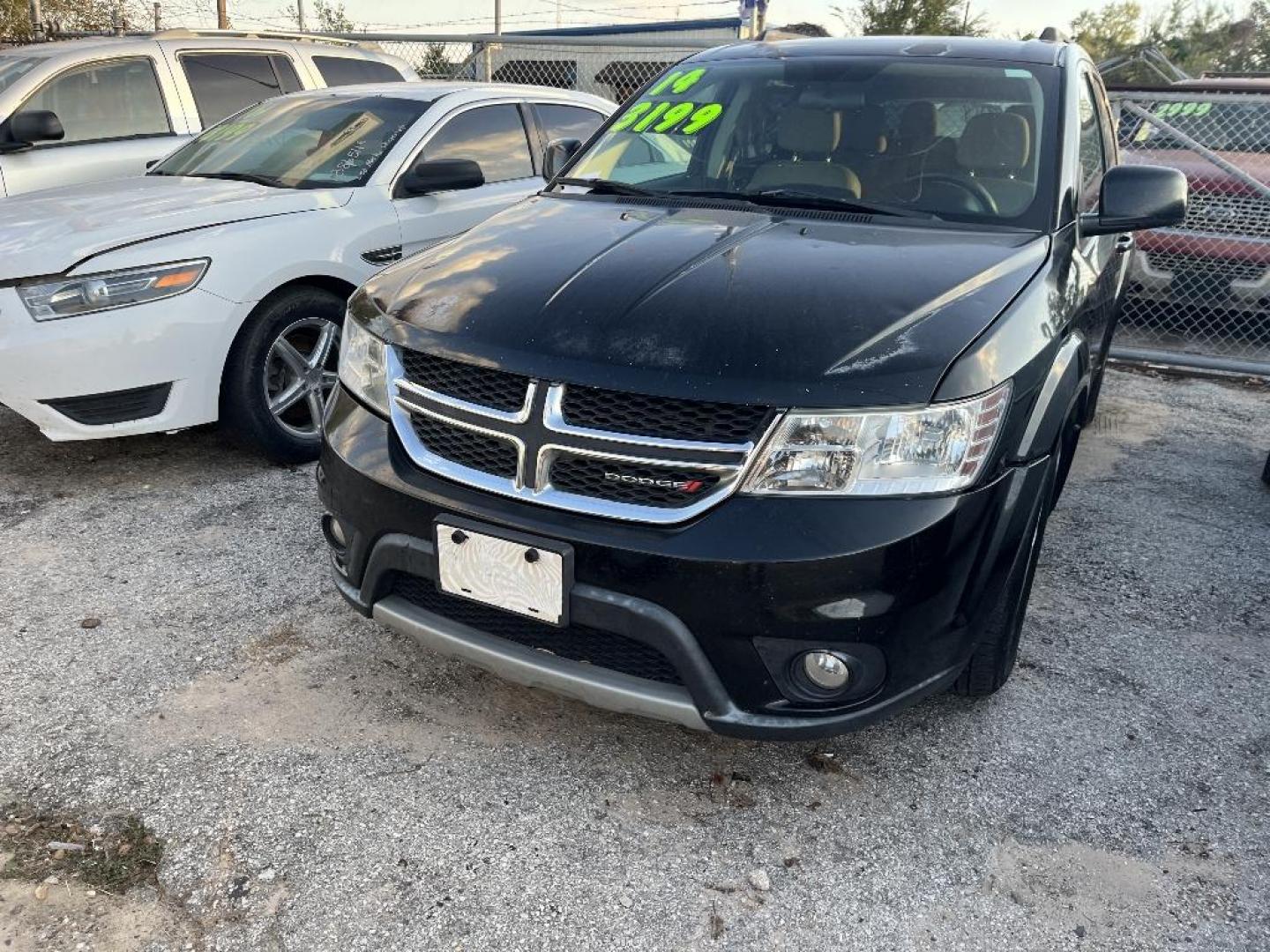 2014 GREEN DODGE JOURNEY SXT (3C4PDCBG5ET) with an 3.6L V6 DOHC 24V engine, AUTOMATIC transmission, located at 2303 West Mt. Houston, Houston, 77038, (281) 507-3956, 29.771597, -95.339569 - Photo#2