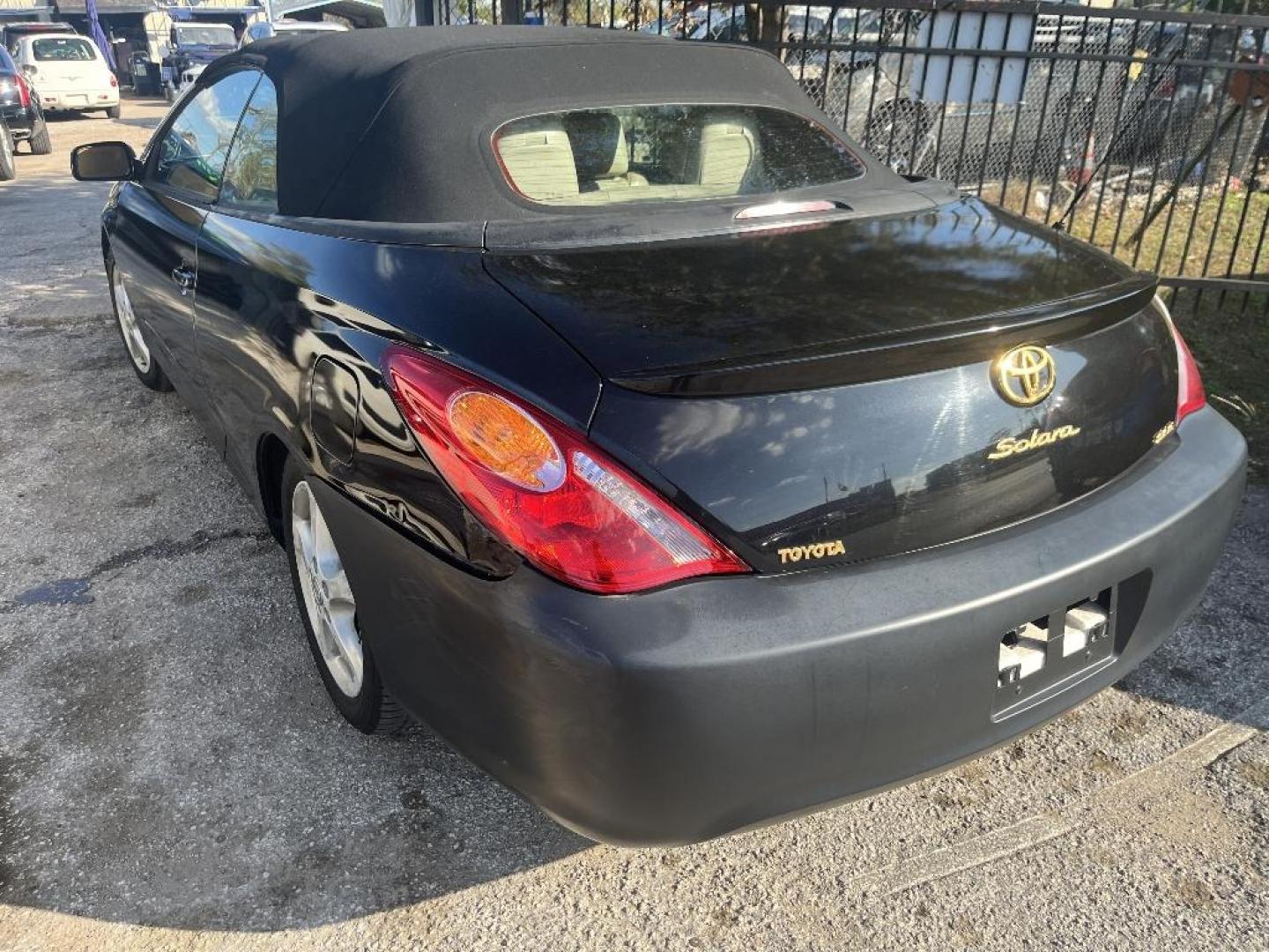 2004 BLACK TOYOTA CAMRY SOLARA SE Convertible (4T1FA38P24U) with an 3.3L V6 DOHC 24V engine, AUTOMATIC transmission, located at 2303 West Mt. Houston, Houston, 77038, (281) 507-3956, 29.771597, -95.339569 - Photo#1