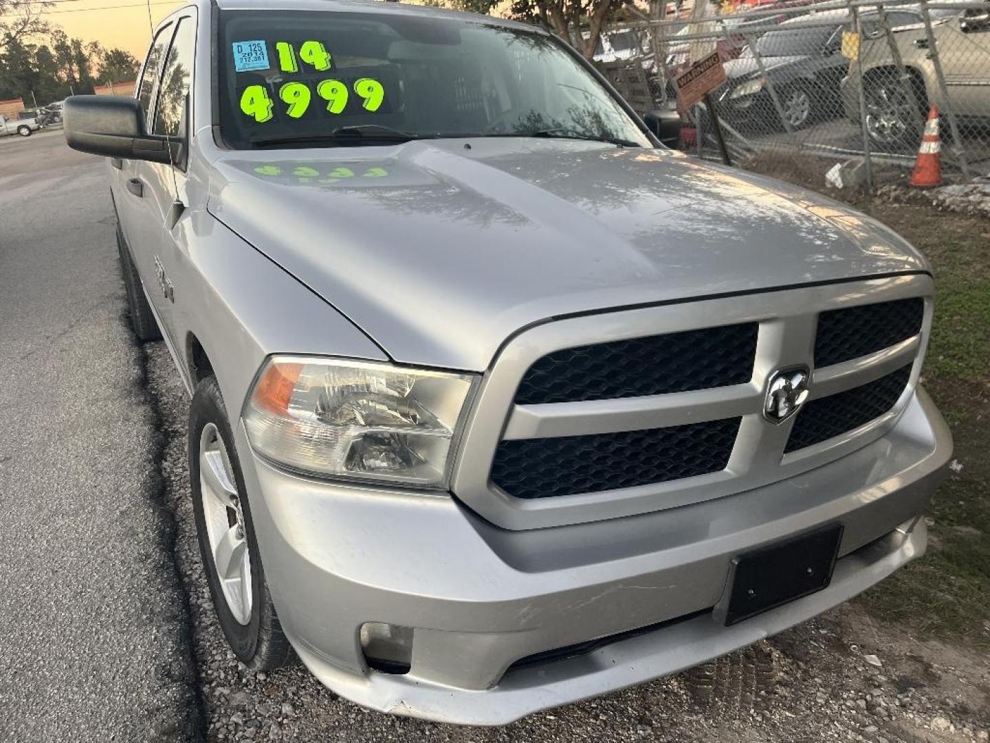 2014 GRAY RAM 1500 Tradesman/Express Crew Cab SWB 2WD (1C6RR6KT4ES) with an 5.7L V8 OHV 16V engine, AUTOMATIC transmission, located at 2303 West Mt. Houston, Houston, 77038, (281) 507-3956, 29.771597, -95.339569 - Photo#0