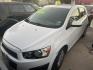 2015 WHITE CHEVROLET SONIC LT Auto 5-Door (1G1JC6SH4F4) with an 1.8L L4 DOHC 24V engine, AUTOMATIC transmission, located at 2303 West Mt. Houston, Houston, 77038, (281) 507-3956, 29.771597, -95.339569 - Photo#0