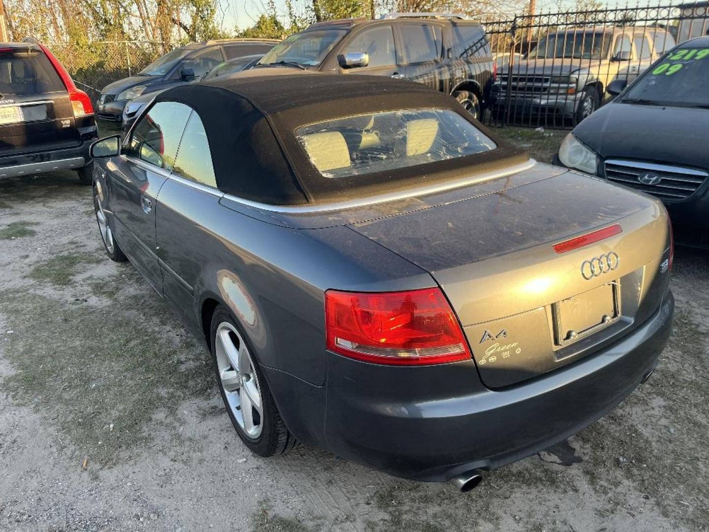 2008 GRAY AUDI A4 3.2 Cabriolet quattro with Tiptronic (WAUDH48HX8K) with an 3.1L V6 DOHC 24V engine, AUTOMATIC transmission, located at 2303 West Mt. Houston, Houston, 77038, (281) 507-3956, 29.771597, -95.339569 - Photo#6