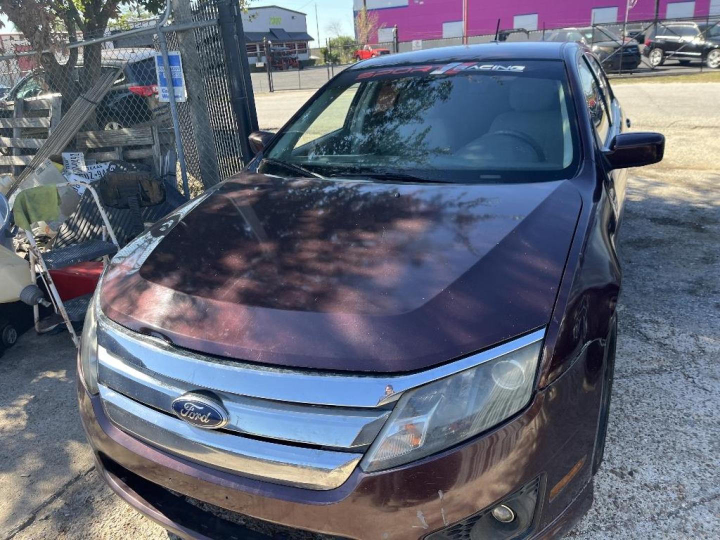 2011 MAROON FORD FUSION V6 SE (3FAHP0HG0BR) with an 3.0L V6 DOHC 24V engine, AUTOMATIC transmission, located at 2303 West Mt. Houston, Houston, 77038, (281) 507-3956, 29.771597, -95.339569 - Photo#2