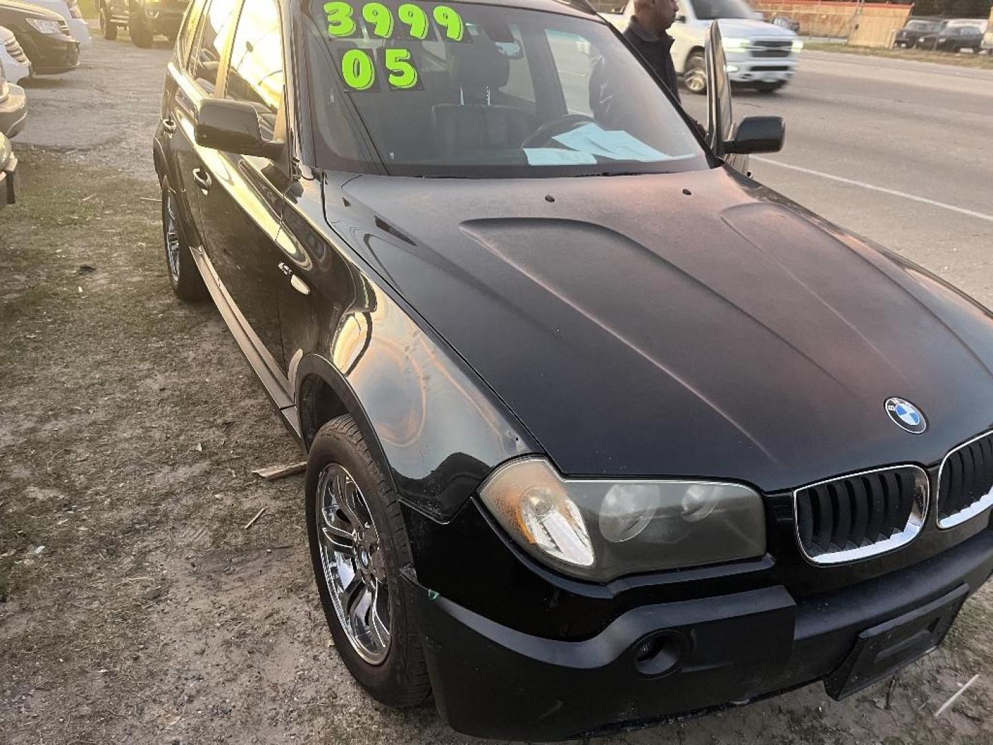 2005 BLACK BMW X3 3.0i (WBXPA93445W) with an 3.0L L6 DOHC 24V engine, AUTOMATIC transmission, located at 2303 West Mt. Houston, Houston, 77038, (281) 507-3956, 29.771597, -95.339569 - Photo#0