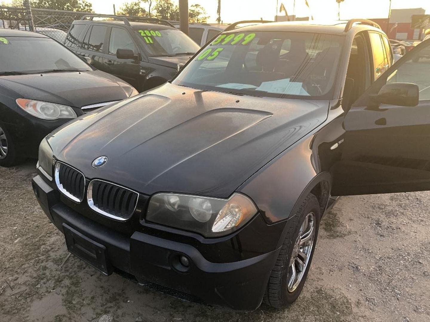 2005 BLACK BMW X3 3.0i (WBXPA93445W) with an 3.0L L6 DOHC 24V engine, AUTOMATIC transmission, located at 2303 West Mt. Houston, Houston, 77038, (281) 507-3956, 29.771597, -95.339569 - Photo#1