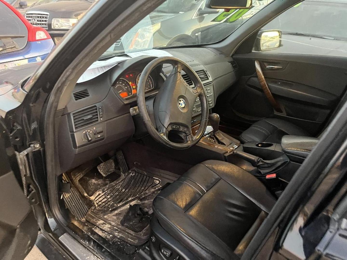 2005 BLACK BMW X3 3.0i (WBXPA93445W) with an 3.0L L6 DOHC 24V engine, AUTOMATIC transmission, located at 2303 West Mt. Houston, Houston, 77038, (281) 507-3956, 29.771597, -95.339569 - Photo#2