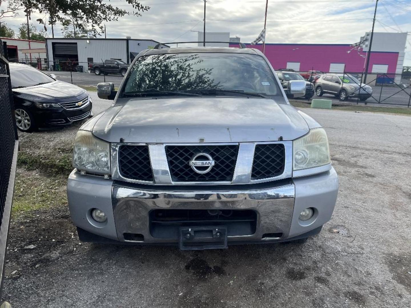 2007 GRAY NISSAN ARMADA LE 2WD (5N1BA08A07N) with an 5.6L V8 DOHC 32V FFV engine, AUTOMATIC transmission, located at 2303 West Mt. Houston, Houston, 77038, (281) 507-3956, 29.771597, -95.339569 - Photo#0