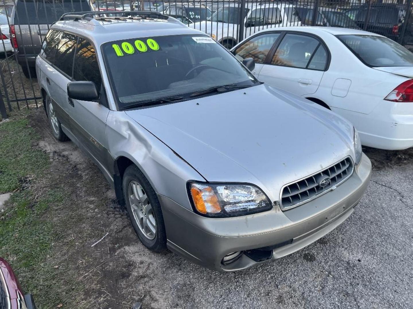 2003 WHITE SUBARU OUTBACK Wagon w/ All-weather Package (4S3BH675836) with an 2.5L H4 SOHC 16V engine, MANUAL transmission, located at 2303 West Mt. Houston, Houston, 77038, (281) 507-3956, 29.771597, -95.339569 - Photo#0