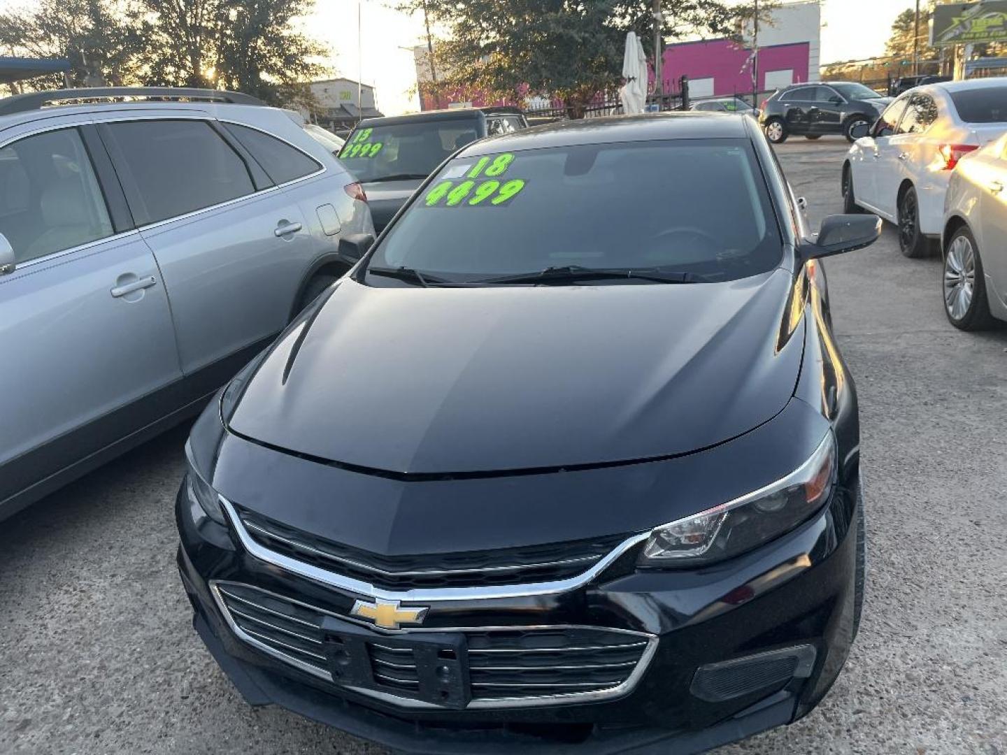 2018 BLACK CHEVROLET MALIBU LT (1G1ZD5ST8JF) with an 1.5L L4 DOHC 16V engine, AUTOMATIC transmission, located at 2303 West Mt. Houston, Houston, 77038, (281) 507-3956, 29.771597, -95.339569 - Photo#0