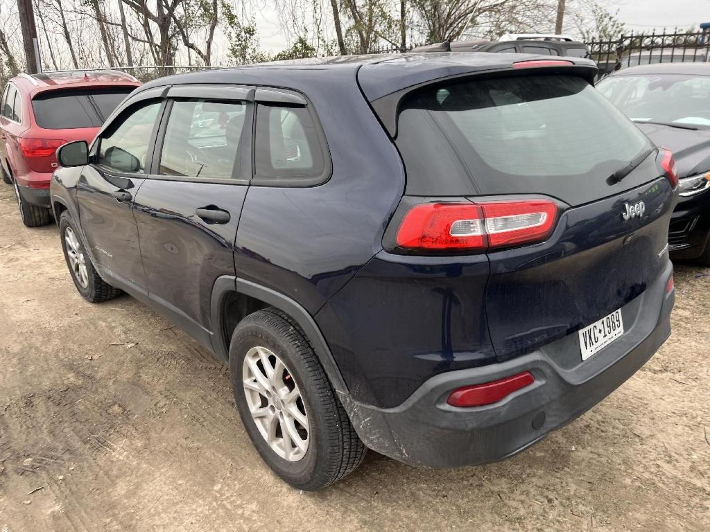 2014 BLUE JEEP CHEROKEE Sport FWD (1C4PJLAB9EW) with an 2.4L L4 DOHC 16V engine, AUTOMATIC transmission, located at 2303 West Mt. Houston, Houston, 77038, (281) 507-3956, 29.771597, -95.339569 - Photo#1