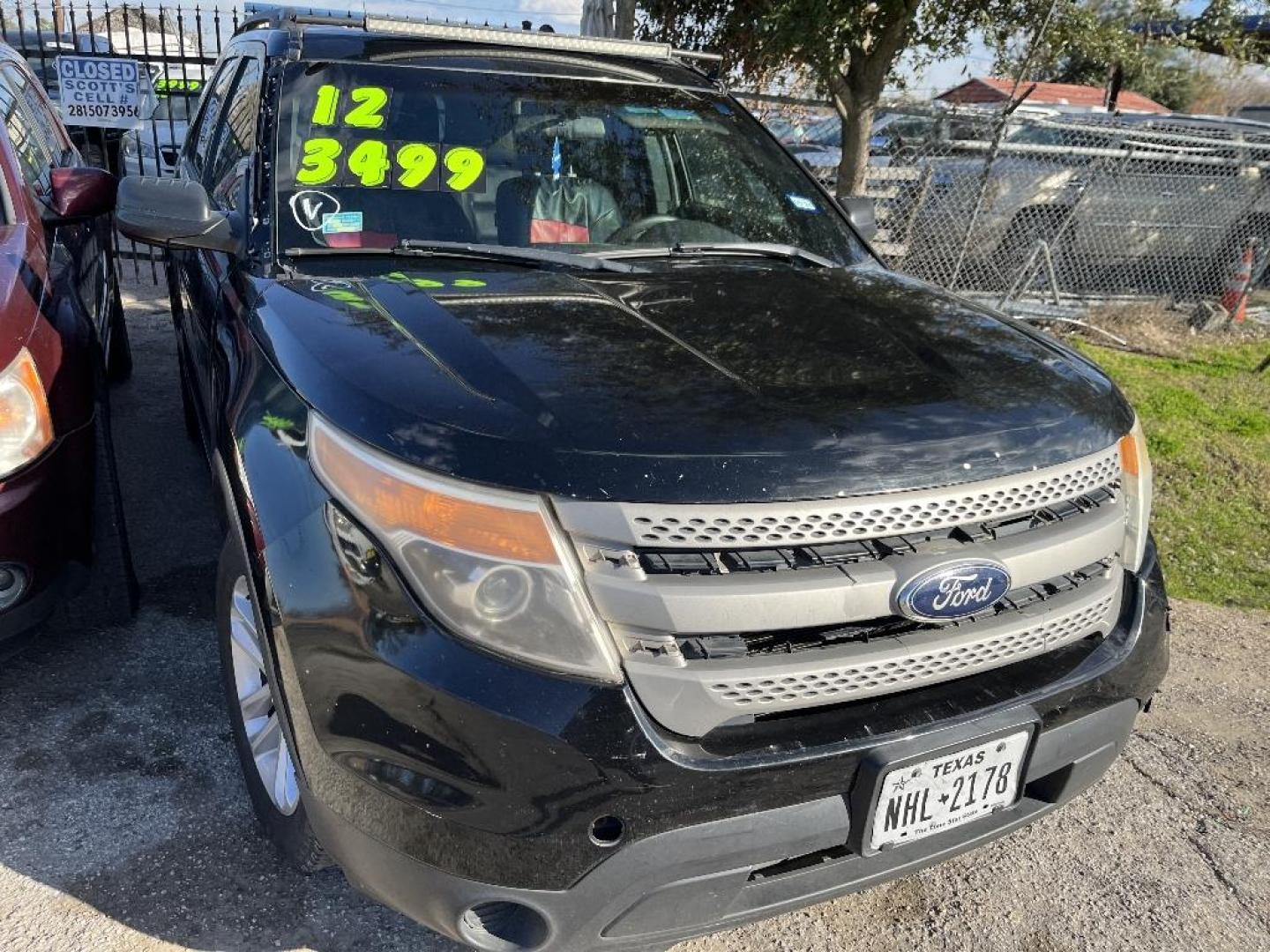 2013 BLACK FORD EXPLORER Base FWD (1FM5K7B85DG) with an 3.5L V6 DOHC 24V engine, AUTOMATIC transmission, located at 2303 West Mt. Houston, Houston, 77038, (281) 507-3956, 29.771597, -95.339569 - Photo#0