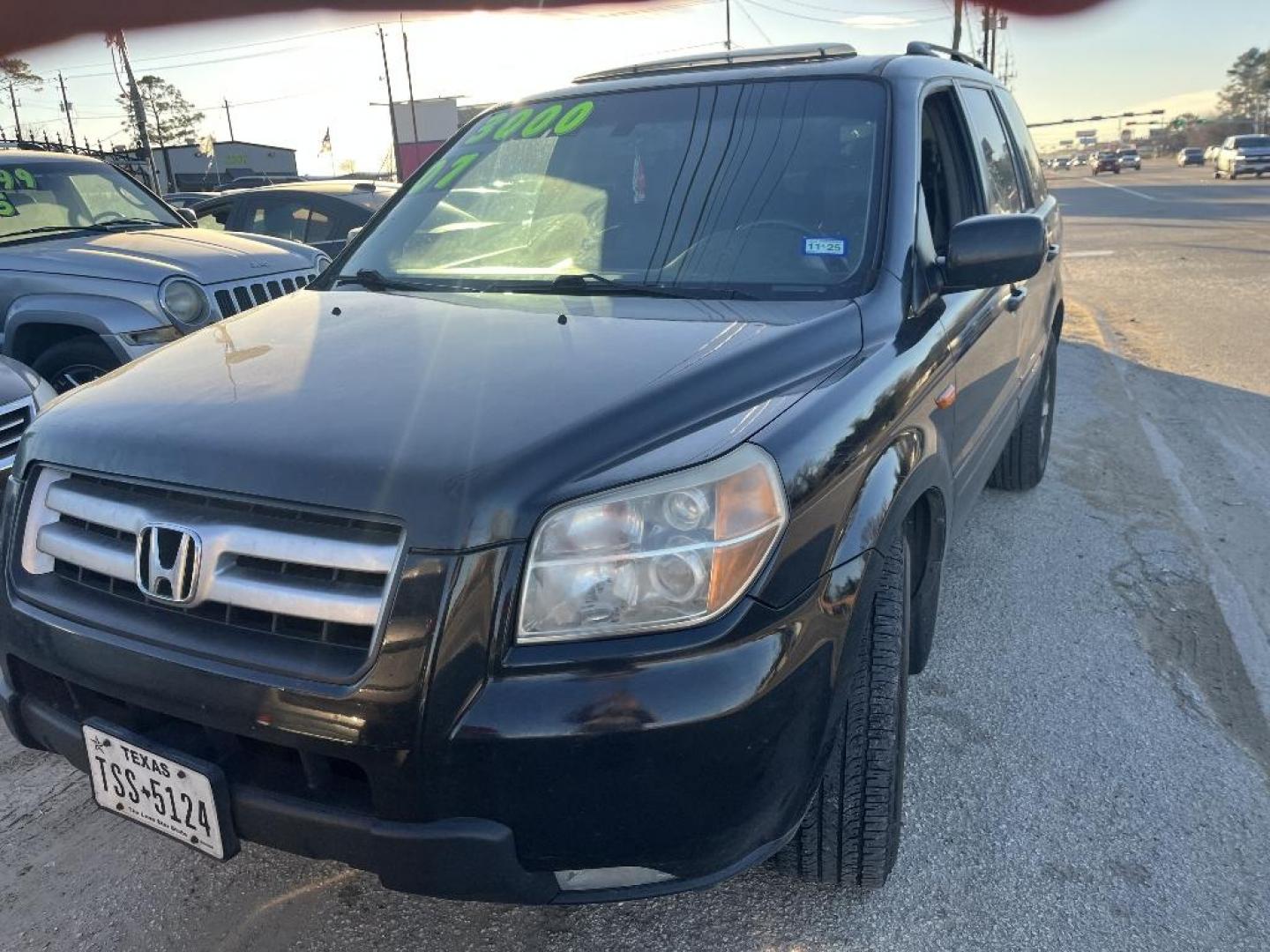 2007 BLACK HONDA PILOT EX-L 4WD AT (5FNYF18567B) with an 3.5L V6 SOHC 24V engine, AUTOMATIC transmission, located at 2303 West Mt. Houston, Houston, 77038, (281) 507-3956, 29.771597, -95.339569 - Photo#0