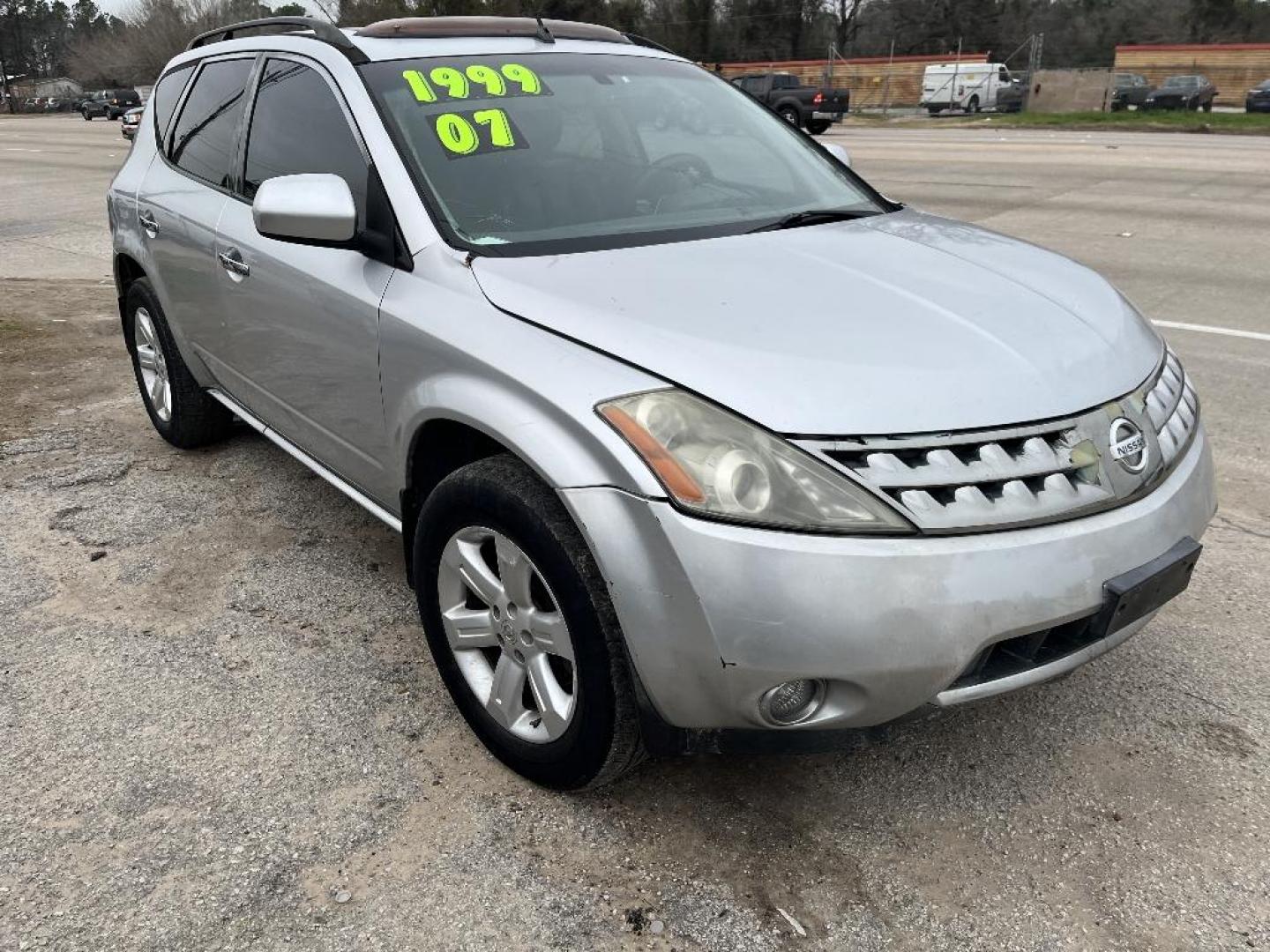 2007 GRAY NISSAN MURANO S 2WD (JN8AZ08T87W) with an 3.5L V6 DOHC 24V engine, AUTOMATIC transmission, located at 2303 West Mt. Houston, Houston, 77038, (281) 507-3956, 29.771597, -95.339569 - Photo#0