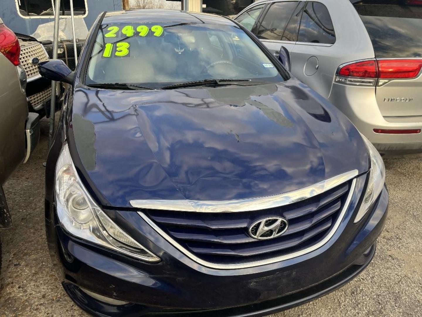 2013 BLUE HYUNDAI SONATA GLS (5NPEB4AC7DH) with an 2.4L L4 DOHC 16V engine, AUTOMATIC transmission, located at 2303 West Mt. Houston, Houston, 77038, (281) 507-3956, 29.771597, -95.339569 - Photo#0