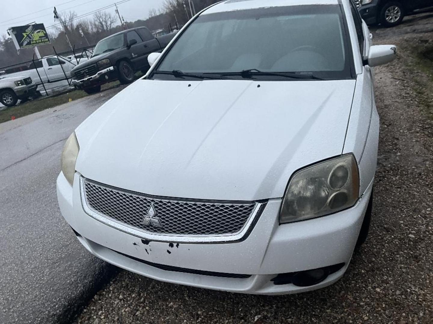 2012 WHITE MITSUBISHI GALANT ES (4A32B3FFXCE) with an 2.4L L4 SOHC 16V engine, AUTOMATIC transmission, located at 2303 West Mt. Houston, Houston, 77038, (281) 507-3956, 29.771597, -95.339569 - Photo#1