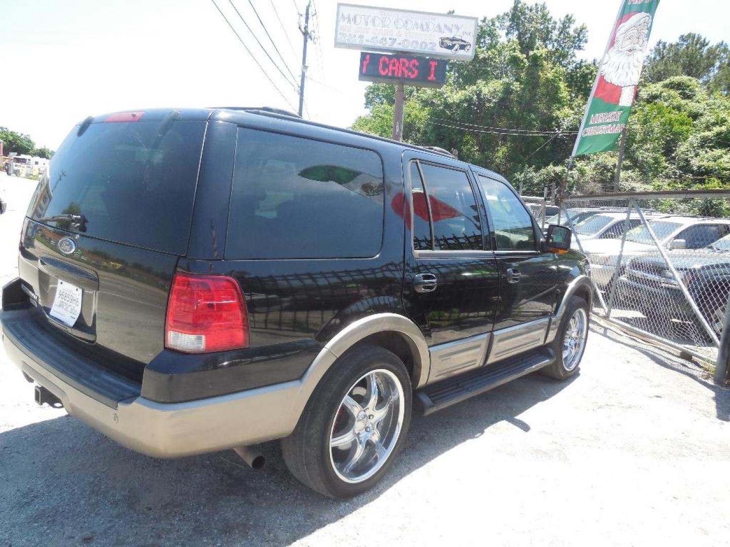 2003 BLACK FORD EXPEDITION Eddie Bauer 5.4L 2WD (1FMRU17L73L) with an 5.4L V8 SOHC 16V engine, AUTOMATIC transmission, located at 2303 West Mt. Houston, Houston, Texas, 77038, (281) 507-3956, 29.771597, -95.339569 - Photo#5