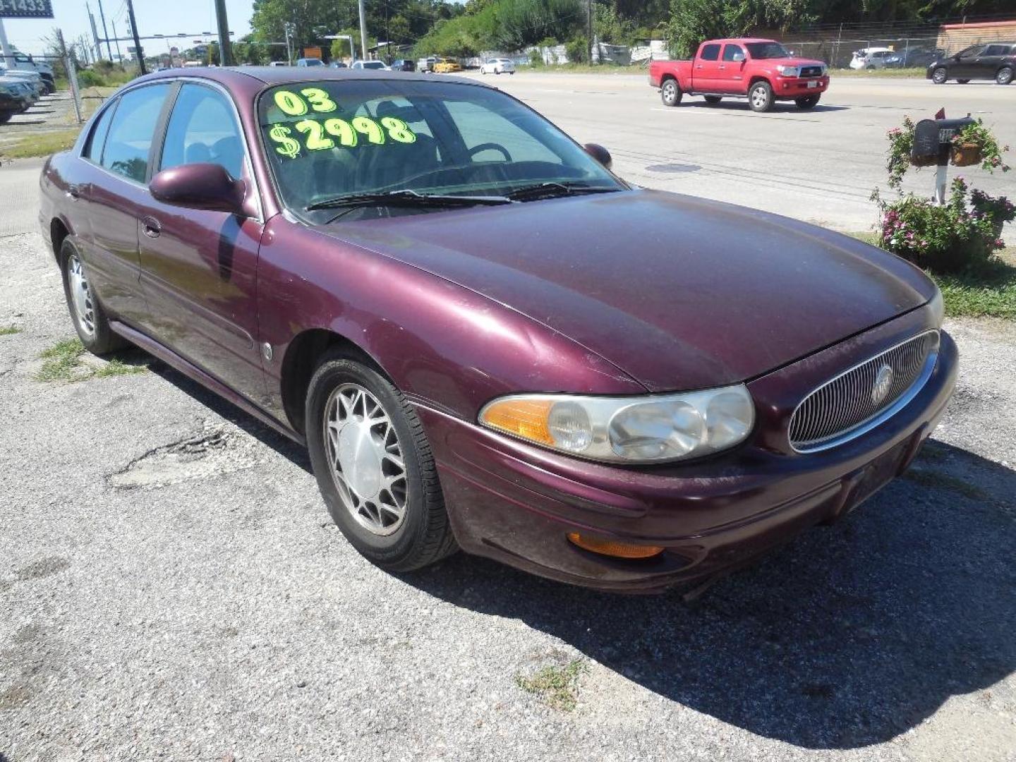 2003 RED BUICK LESABRE Custom (1G4HP54KX34) with an 3.8L V6 OHV 12V engine, AUTOMATIC transmission, located at 2303 West Mt. Houston, Houston, Texas, 77038, (281) 507-3956, 29.771597, -95.339569 - Photo#1