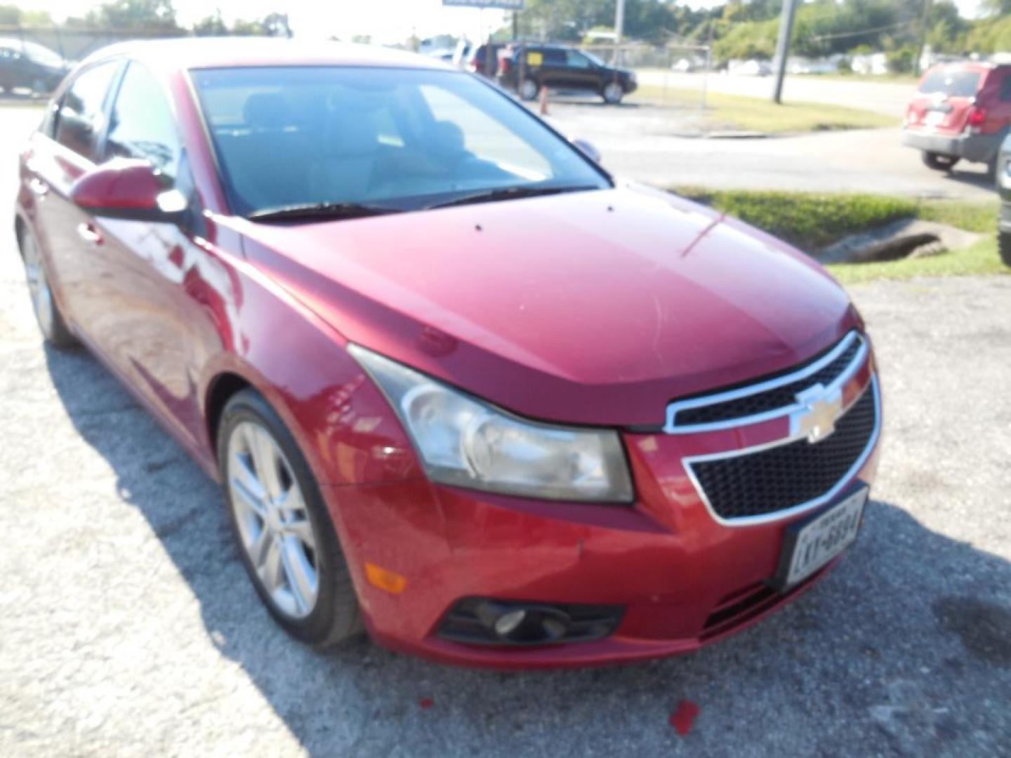 2012 RED CHEVROLET CRUZE LTZ (1G1PH5SC4C7) with an 1.4L L4 DOHC 16V TURBO engine, AUTOMATIC transmission, located at 2303 West Mt. Houston, Houston, Texas, 77038, (281) 507-3956, 29.771597, -95.339569 - Photo#0