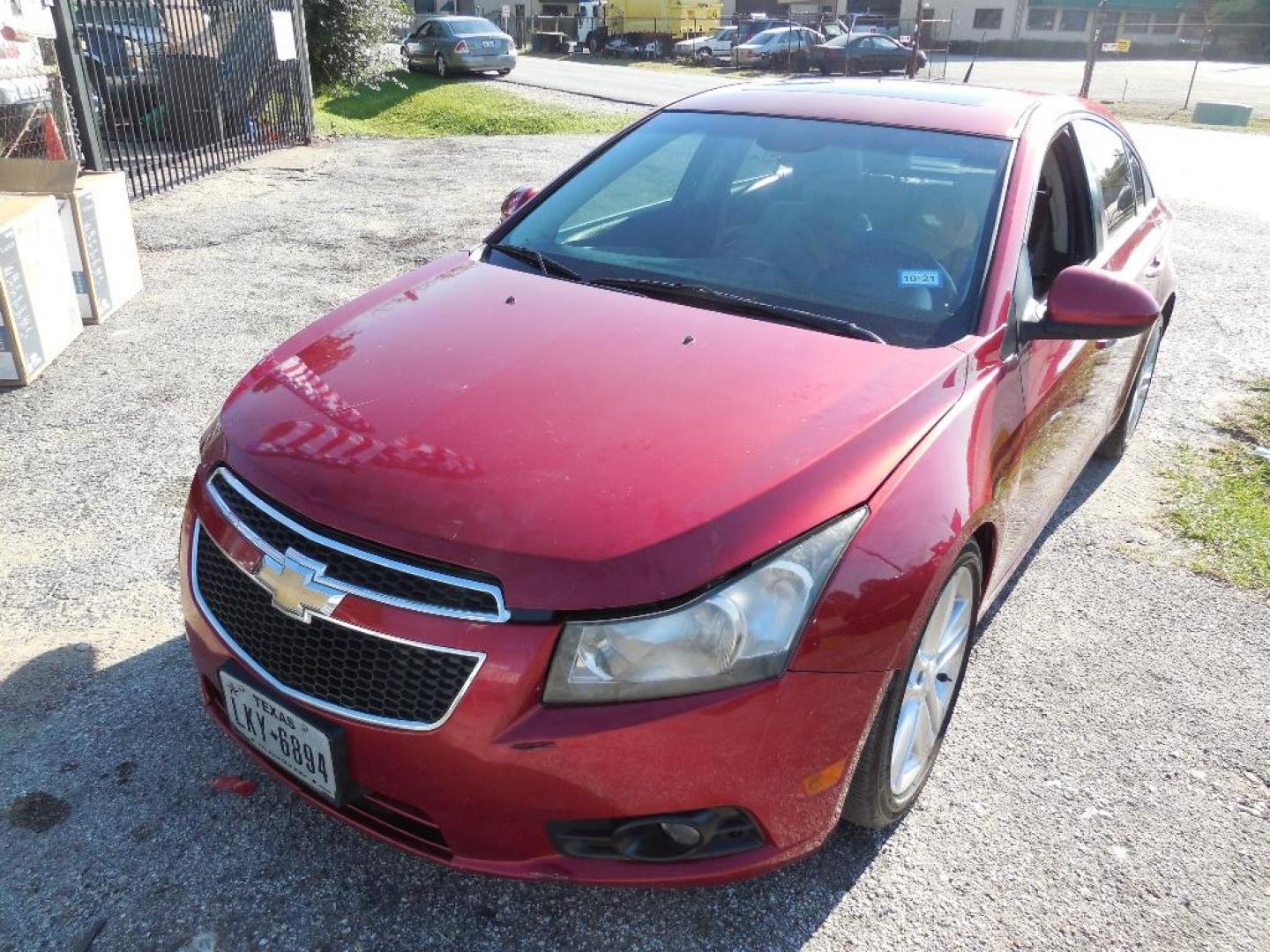 2012 RED CHEVROLET CRUZE LTZ (1G1PH5SC4C7) with an 1.4L L4 DOHC 16V TURBO engine, AUTOMATIC transmission, located at 2303 West Mt. Houston, Houston, Texas, 77038, (281) 507-3956, 29.771597, -95.339569 - Photo#1